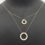 ⁦طقم ذهب دورين عيار 18 وزن 3.49 جم تصميم دائري فريد⁩ - الصورة ⁦6⁩