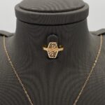 ⁦نصف طقم ذهب عيار 21 وزن 3.37 جرام تصميم أنثوي راقٍ⁩ - الصورة ⁦3⁩