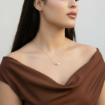 ⁦عقد ذهب عيار 18 وزن 0.94 جرام تصميم ناعم⁩ - الصورة ⁦5⁩