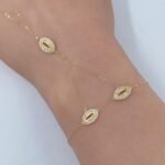 ⁦كف ذهب عيار 18 الوزن 1.34 جرام⁩ - الصورة ⁦2⁩