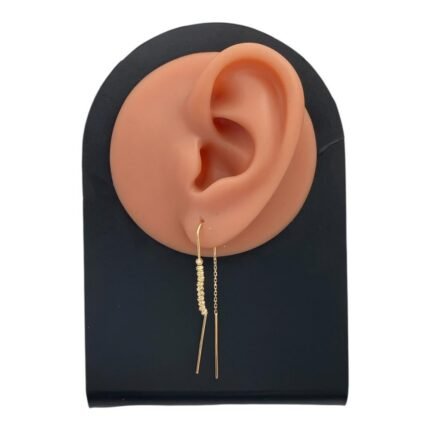 حلق ذهب عيار 18 الوزن 1.77 جرام