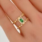 ⁦خاتم ذهب عيار 18 الوزن 1.83 جرام⁩ - الصورة ⁦3⁩