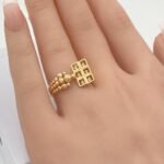 ⁦خاتم ذهب عيار 21 الوزن 3.01 جرام⁩ - الصورة ⁦3⁩