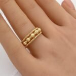 ⁦أسوارة وخاتم هيفاء ذهب عيار 18 الوزن 7.34 جرام⁩ - الصورة ⁦3⁩