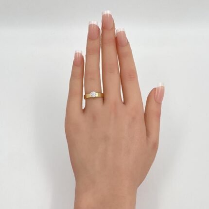 خاتم ذهب عيار 18 الوزن 3.43 جرام