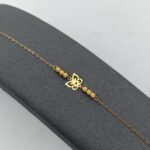 ⁦انسيال ذهب عيار 21 وزن 0.89 جم بتصميم فراشة ناعم يفيض أنوثة⁩ - الصورة ⁦3⁩