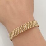 ⁦اسواره هيفاء ذهب عيار 18 الوزن 8.74 جرام⁩ - الصورة ⁦2⁩