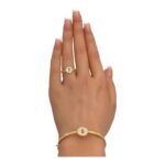 إسوارة وخاتم ذهب عيار 18 الوزن 5.85 جرام