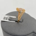 ⁦خاتم ذهب عيار 21 الوزن 2.50 جرام تصميم دوريكا انيق⁩ - الصورة ⁦2⁩