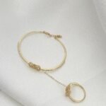 ⁦اسواره وخاتم مواليد ذهب عيار 18 الوزن 2.60 جرام⁩ - الصورة ⁦2⁩