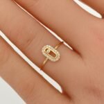 ⁦خاتم ذهب عيار 18 الوزن 0.57 جرام⁩ - الصورة ⁦3⁩