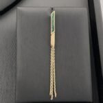 ⁦طقم ذهب كامل عيار 18 وزن 12.62 جم بتعليقات سلاسل أنيقة⁩ - الصورة ⁦3⁩