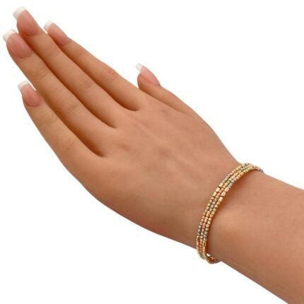 أسوارة هيفاء ذهب عيار 18 الوزن 7.05 جرام