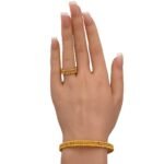 سوارة و خاتم دوريكا ذهب عيار 21 وزن 15.9 جم لإطلالة أنثوية متكاملة -W2981