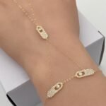 ⁦كف ذهب عيار 18 الوزن 1.44 جرام⁩ - الصورة ⁦2⁩