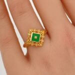 ⁦خاتم ذهب عيار 21 الوزن 1.84 جرام⁩ - الصورة ⁦2⁩