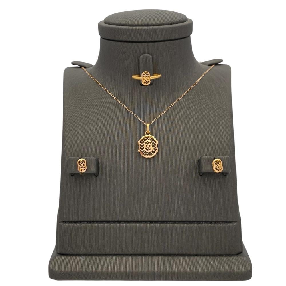 نصف طقم ذهب عيار 21 الوزن 3.37 جرام نصف طقم ذهب عيار 21 الوزن 3.37 جرام