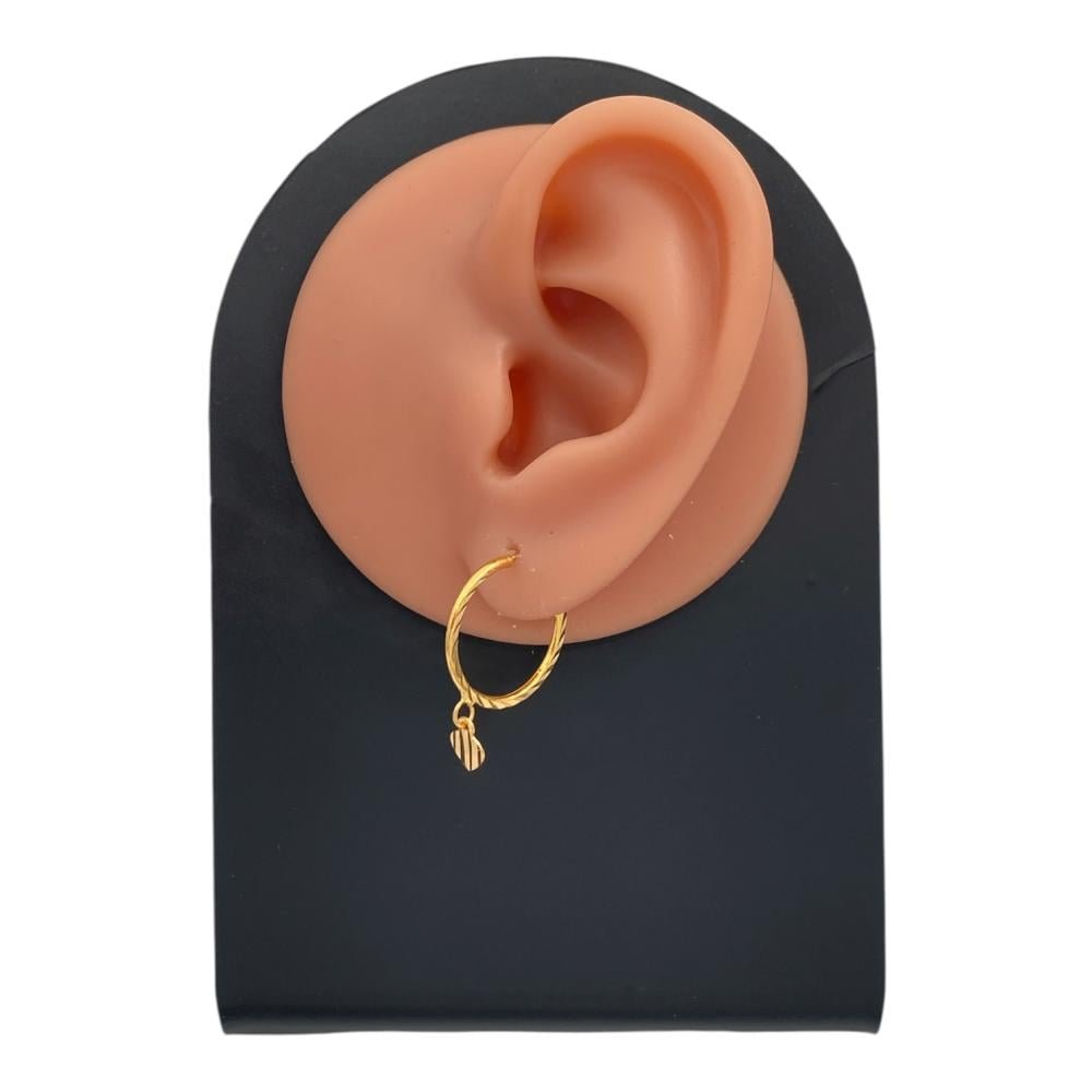 حلق ذهب عيار 21 الوزن 1.12 جرام حلق ذهب عيار 21 الوزن 1.12 جرام