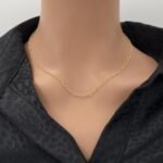 عقد ذهب عيار 18 الوزن 4.24 جرام