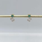 ⁦حلق اطفال ذهب عيار 18 الوزن 1.02 جرام⁩ - الصورة ⁦2⁩