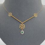 ⁦عقد ذهب ورده عيار 21 وزن 1.71 جم استثنائي يبرز جمالك⁩ - الصورة ⁦6⁩