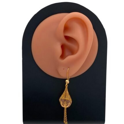 حلق ذهب عيار 21 الوزن 2.63 جرام