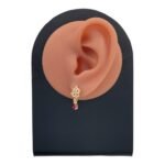 حلق ذهب عيار 18 الوزن 1.88 جرام