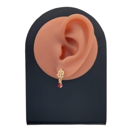 حلق ذهب عيار 18 الوزن 1.88 جرام