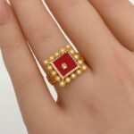 ⁦خاتم ذهب عيار 21 الوزن 2.38 جرام⁩ - الصورة ⁦2⁩