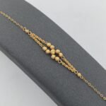 ⁦اسواره ذهب عيار 21 وزن 1.71 جرام طول 18.50 سم تصميم سلاسل وكرات لامعة⁩ - الصورة ⁦4⁩