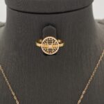 ⁦نصف طقم ذهب عيار 21 وزن 3.30 جرام فخامة يومية راقية⁩ - الصورة ⁦2⁩