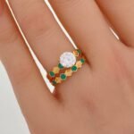 ⁦توينز ذهب عيار 21 الوزن 2.58 جرام⁩ - الصورة ⁦2⁩