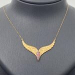 ⁦طقم  جناح الصقر ذهب عيار 21 الوزن 9.44 جرام⁩ - الصورة ⁦5⁩