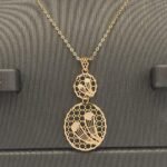 ⁦نصف طقم ذهب عيار 21 الوزن 4.13 جرام⁩ - الصورة ⁦4⁩