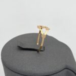 ⁦خاتم ذهب عيار 21 الوزن 0.66 جرام⁩ - الصورة ⁦3⁩