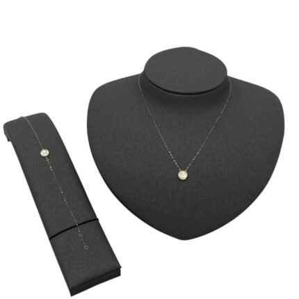 عقد وإسواره ذهب عيار 18 الوزن 0.86 جرام