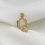 تعليقه حرف Q ذهب عيار 21 الوزن 1.52 جرام