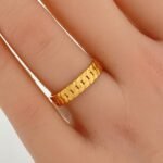 ⁦خاتم ذهب عيار 21 الوزن 2.44 جرام⁩ - الصورة ⁦2⁩