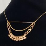 ⁦عقد شلال موديل الجنزير ذهب عيار 21 وزن 3.45 جم يناسب كل الإطلالات⁩ - الصورة ⁦3⁩