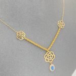 ⁦عقد ذهب ناعم عيار 21 وزن 1.69 جم يسحر الجميع ويمنحك تميزاً⁩ - الصورة ⁦5⁩