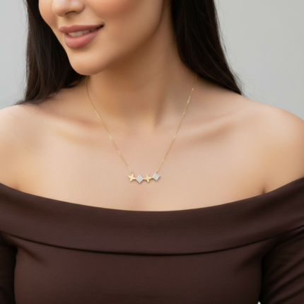 عقد ذهب عيار 18 الوزن 0.84 جرام