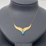 ⁦طقم  جناح الصقر ذهب عيار 21 الوزن 9.01 جرام⁩ - الصورة ⁦3⁩