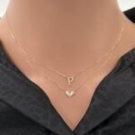 عقد حرف P ذهب عيار 18 الوزن 1.33 جرام