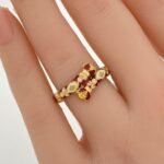 ⁦خاتم هندي ذهب عيار 21 الوزن 3.64 جرام⁩ - الصورة ⁦2⁩