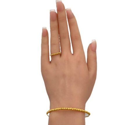 اسوارة مع خاتم ذهب عيار 21 وزن 7.49 جم فخامة تليق بك وبجمالك