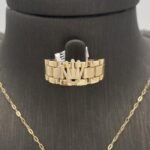 ⁦نصف طقم ذهب عيار 18 الوزن 9.69 جرام⁩ - الصورة ⁦4⁩