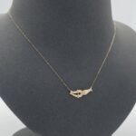 ⁦عقد ذهب عيار 18 وزن 0.94 جرام تصميم ناعم⁩ - الصورة ⁦4⁩