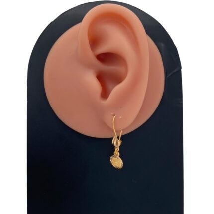 حلق ذهب عيار 21 الوزن 1.22 جرام