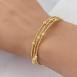 ⁦أسوارة هيفاء ذهب عيار 18 الوزن 5.68 جرام⁩ - الصورة ⁦2⁩