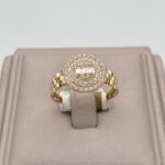 ⁦خاتم ذهب عيار 18 الوزن 2.29 جرام⁩ - الصورة ⁦3⁩